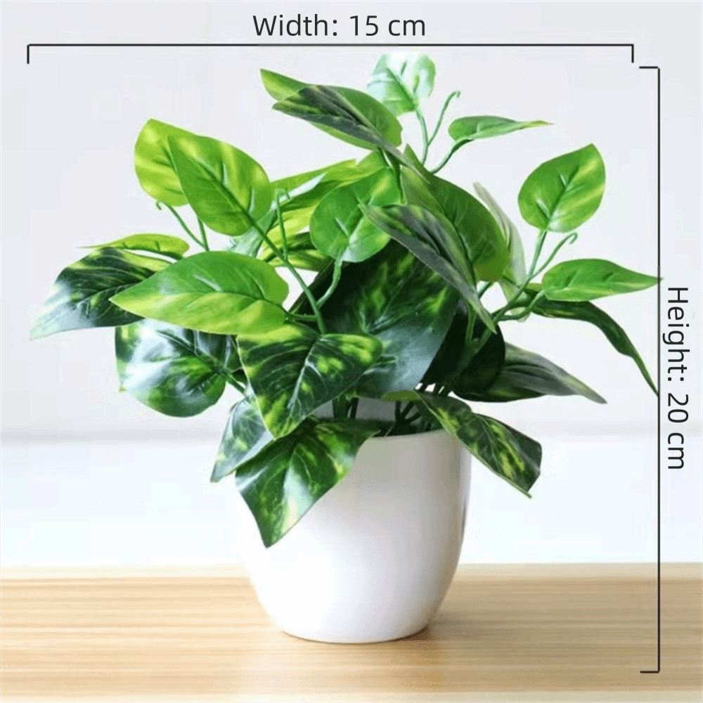 Desk Setup Plants - Miniaturowe sztuczne kwiaty w doniczkach, bonsai,