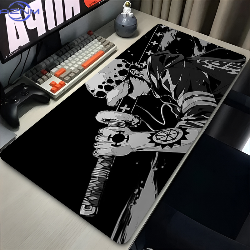 Desk Setup Black - Podkładka pod mysz Trafalgar Law czarna,