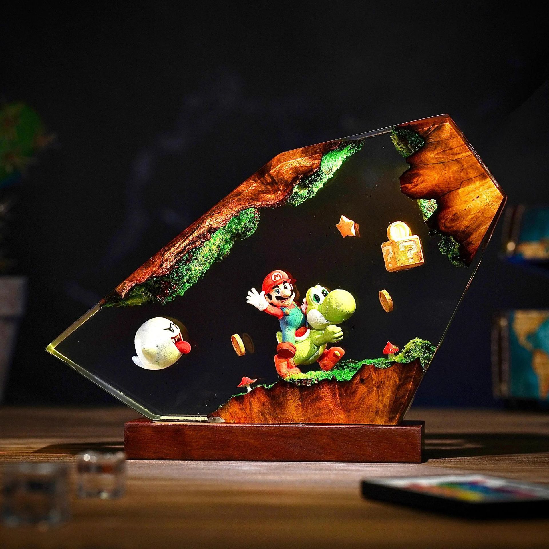 Lampa stołowa z żywicy, figurk – Desk Setup Light recenzja i cena