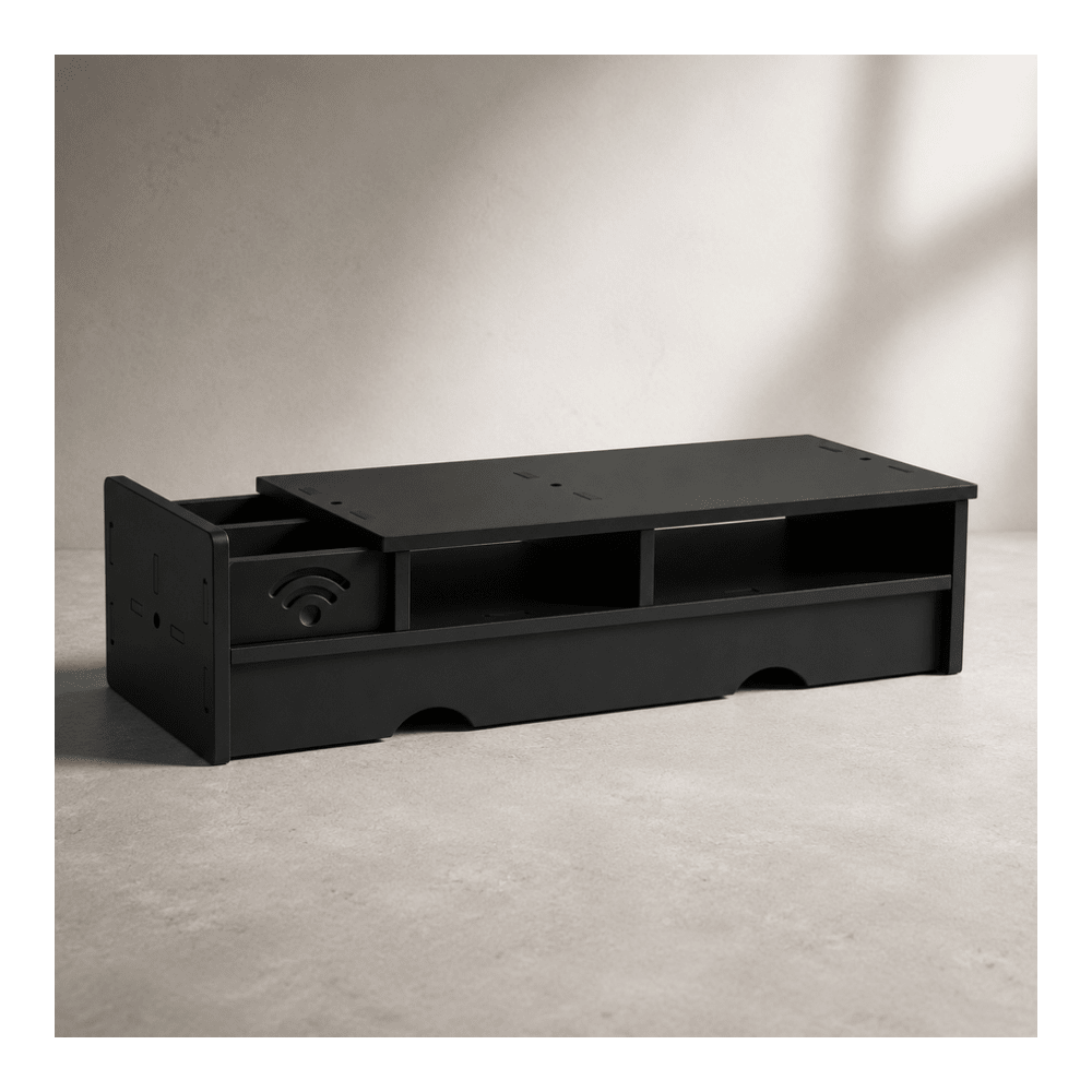 Czarna matowa skrzynka na rout – Desk Setup Bedroom recenzja i cena